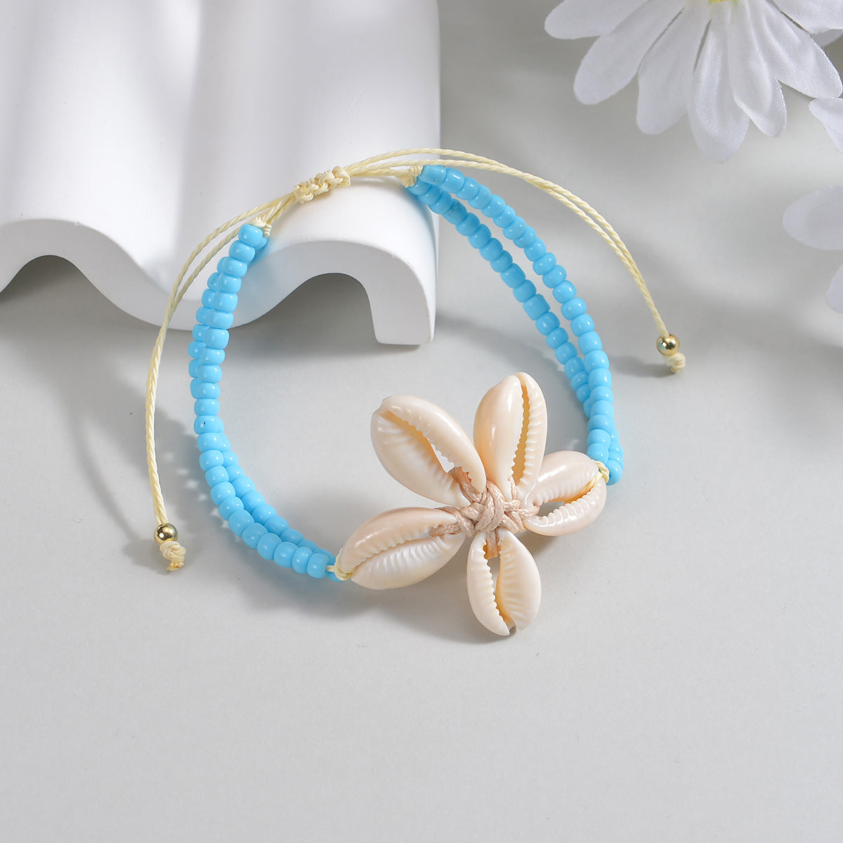 Bohemian-style Natural Shell Ankle Bracelet For Vacation Looks