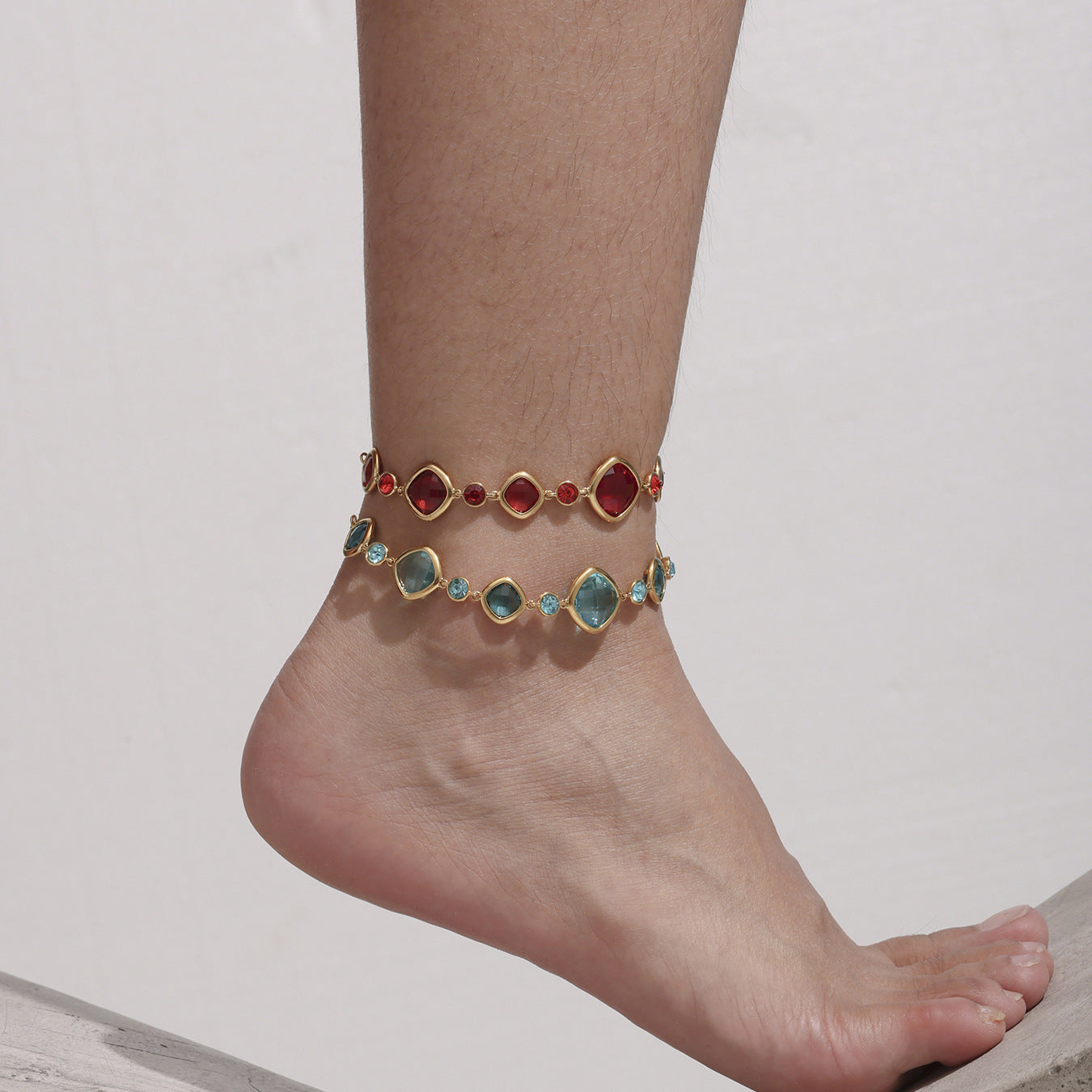 18k Gold-Plated Summer Beach-Style Light-Luxury Anklet Foot Jewelry