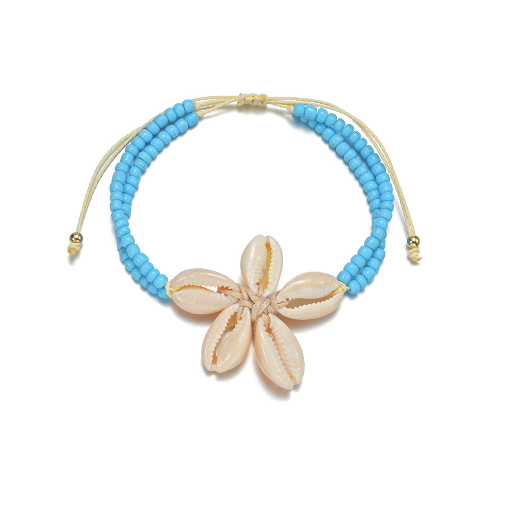 Bohemian-style Natural Shell Ankle Bracelet For Vacation Looks
